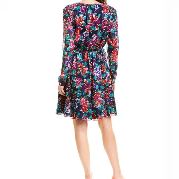 JASON WU Dress Motion Floral Silk Trim A-Line Multicolor Large Burnout Fabric - Picture 7 of 16
